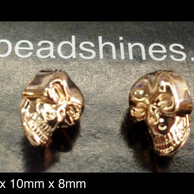 Skull button for wrap bracelets