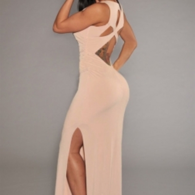 Nude sexy sun dress