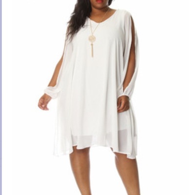 White style dress plus - Thumbnail 1