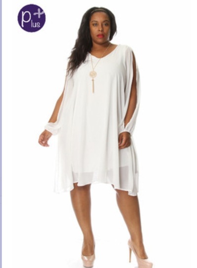 White Style dress PLUS