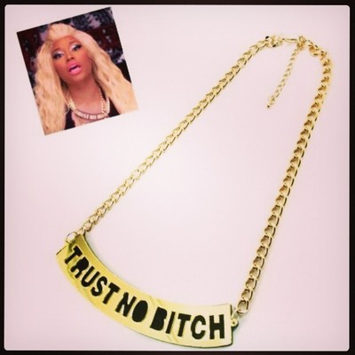 Trust no bitch necklace