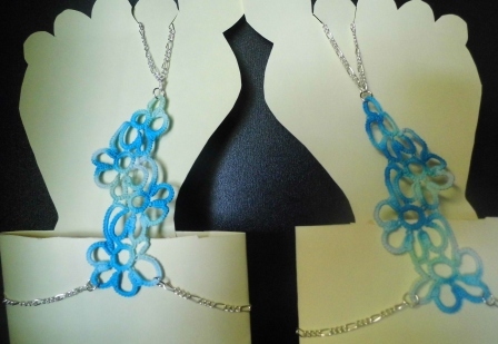 Tatted Barefoot Sandals - Tie Dyed Blues