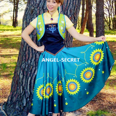 J959 anna costume frozen fever full set
