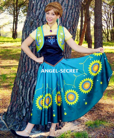 J959 Anna costume frozen fever full set