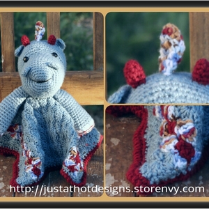 Dinosaur Lovey - crochet