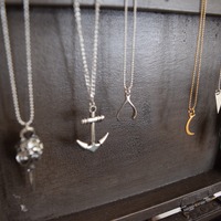 Sterling Silver Crescent Moon Necklace - Thumbnail 1