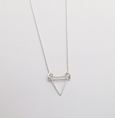 Hallow Triangle Necklace