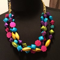 Beaded Statement Necklace - Thumbnail 1