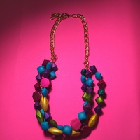 Beaded Statement Necklace - Thumbnail 3