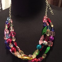 Beaded Statement Necklace - Thumbnail 1