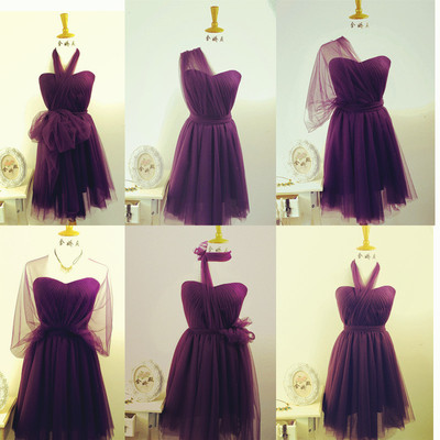 short bridesmaid dresses, convertible bridesmaid dresses, purple bridesmaid dresses, bridesmaid dresses cheap, BD14398