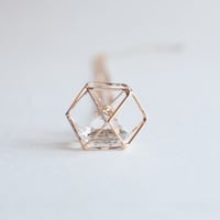 Crystal Octagon Pendant Necklace NL0884 - Thumbnail 2