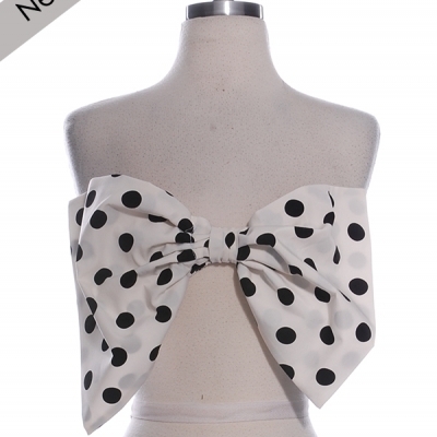Polka dot bowtie top