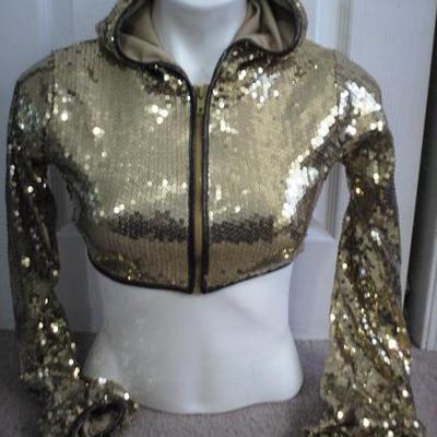 Sequin crop jacket