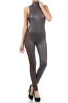 Side Mesh Grey Metallic Bodysuit