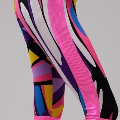 Side pink stripe capri