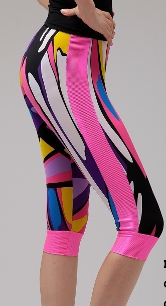 Side Pink Stripe Capri