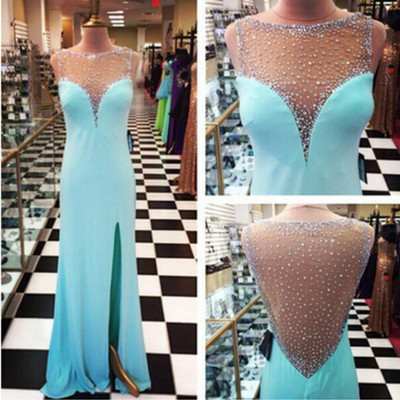 Custom prom dress,a line prom dress,round neck prom dress,sleeveless prom dress,long prom dresses, party dresses,15051307