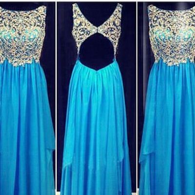 Custom prom dresses,a line prom dress,round neck prom dress, blue prom dress,floor length prom dresses, formal dresses, evening dresses,15051315