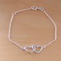 925 Silver Heart Bracelet/Sterling Silver Double Heart Bracelet/Heart Jewelry/Heart Jewellery/Heart Bracelet/Twin Heart Bracelet/Valentine-3