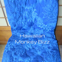 "BLUE - MOONLIGHT PLUMERIAS" Hawaiian Seat Covers - 2PC (QUILTED) - Thumbnail 1