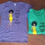 Purple Beauty and Brains Natural Hair T-shirt-4