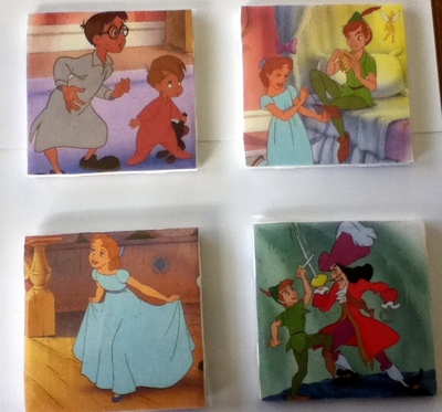 Peter pan themed coaster set