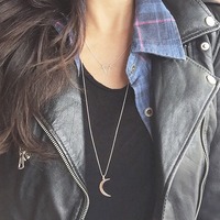 [SALE] Large Crescent Moon Necklace - Thumbnail 1