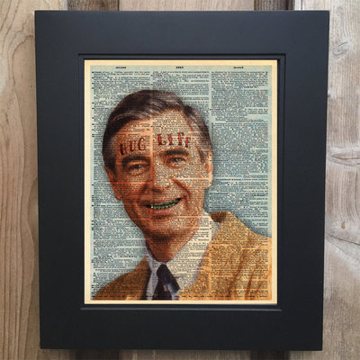 Its all good in tha hood art print on upcycled vintage dictionary page #0045