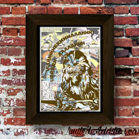 Star Wars - Chewbacca Voice UUURRRHHAAAA! Upcycled vintage comic book art print. #0060 - Thumbnail 1