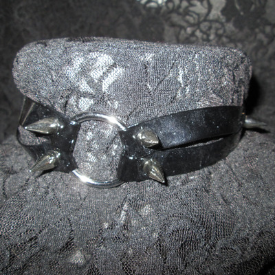 Criss-cross o-ring spike choker - Thumbnail 2