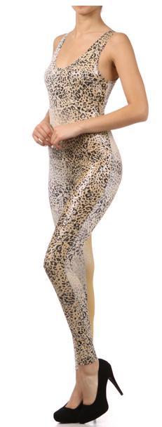 Two Tone Animal Print Bodysuit