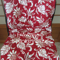 "RED - PINEAPPLE" Hawaiian Seat Covers - 2PC (QUILTED) - Thumbnail 1