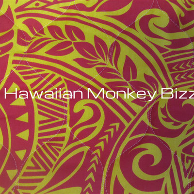 "orange - hawaiiana" hawaiian seat covers - 2pc (quilted)