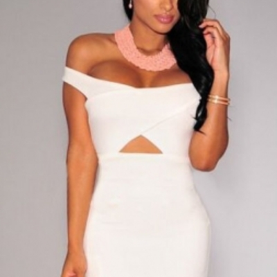 White off the shoulder