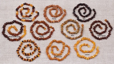 Genuine Baltic Amber Teething Necklace - Raw