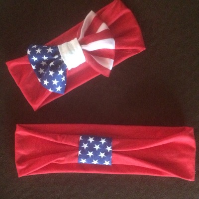 Mommy and me stars & stripes headwraps