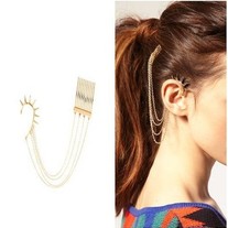 Ear to Hair Chain Earring
