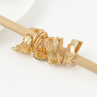 7 Pcs Gold Mani Rings - Thumbnail 2