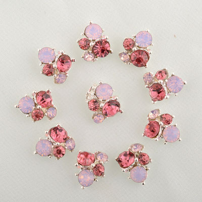 Pink cluster nail charm