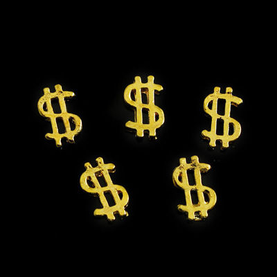 Gold Dollar Sign Nail Charm