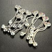 Silver Heart Dangle Nail Charm - Thumbnail 1