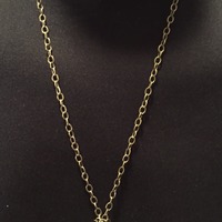 Chain Necklace with Center Circel  - Thumbnail 1