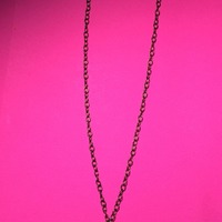 Chain Necklace with Center Circel  - Thumbnail 3