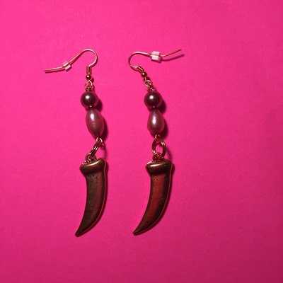 Drop beaded earrings
