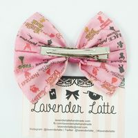 Fairytale Animated Titles Pink Fabric Hair Bow Disney Princess - Thumbnail 2