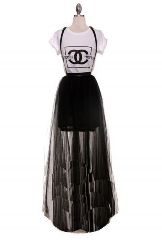 Tulle Skirt With Suspenders