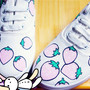Harajuku cute strawberry painted shoes-2