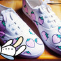 Harajuku cute strawberry painted shoes-3