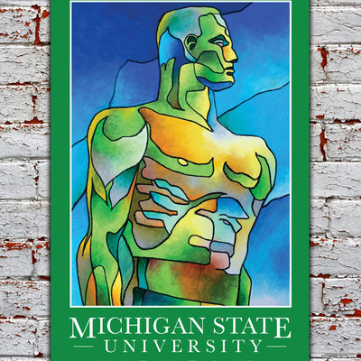 Michigan state (motto)  12x18 art print